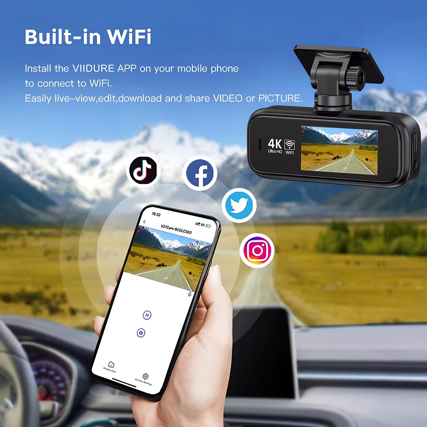 Dash Cam – HD Car Dashboard Camera with Night Vision & Loop Recording