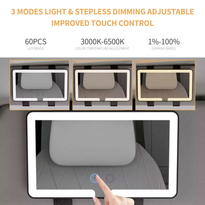 Portable Rechargeable LED Car Sun Visor Makeup Vanity Mirror